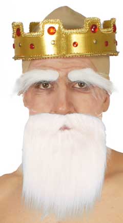 Weißer Bart mit Schnurrbart