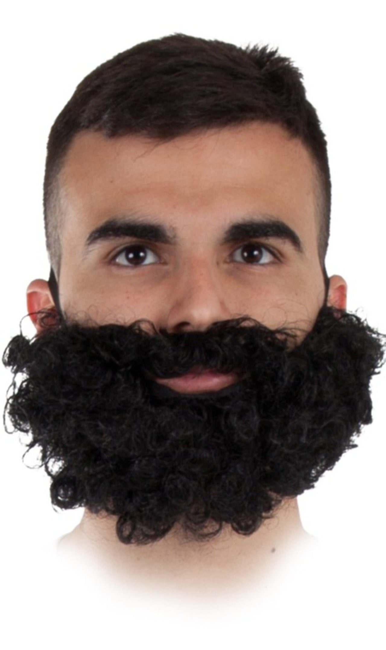 Vollbart gelockt schwarz