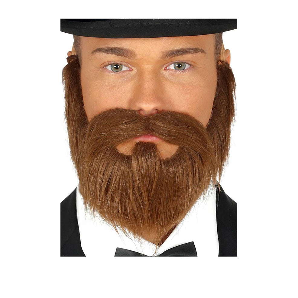 Barba y Bigote Castaña | Don Disfraz