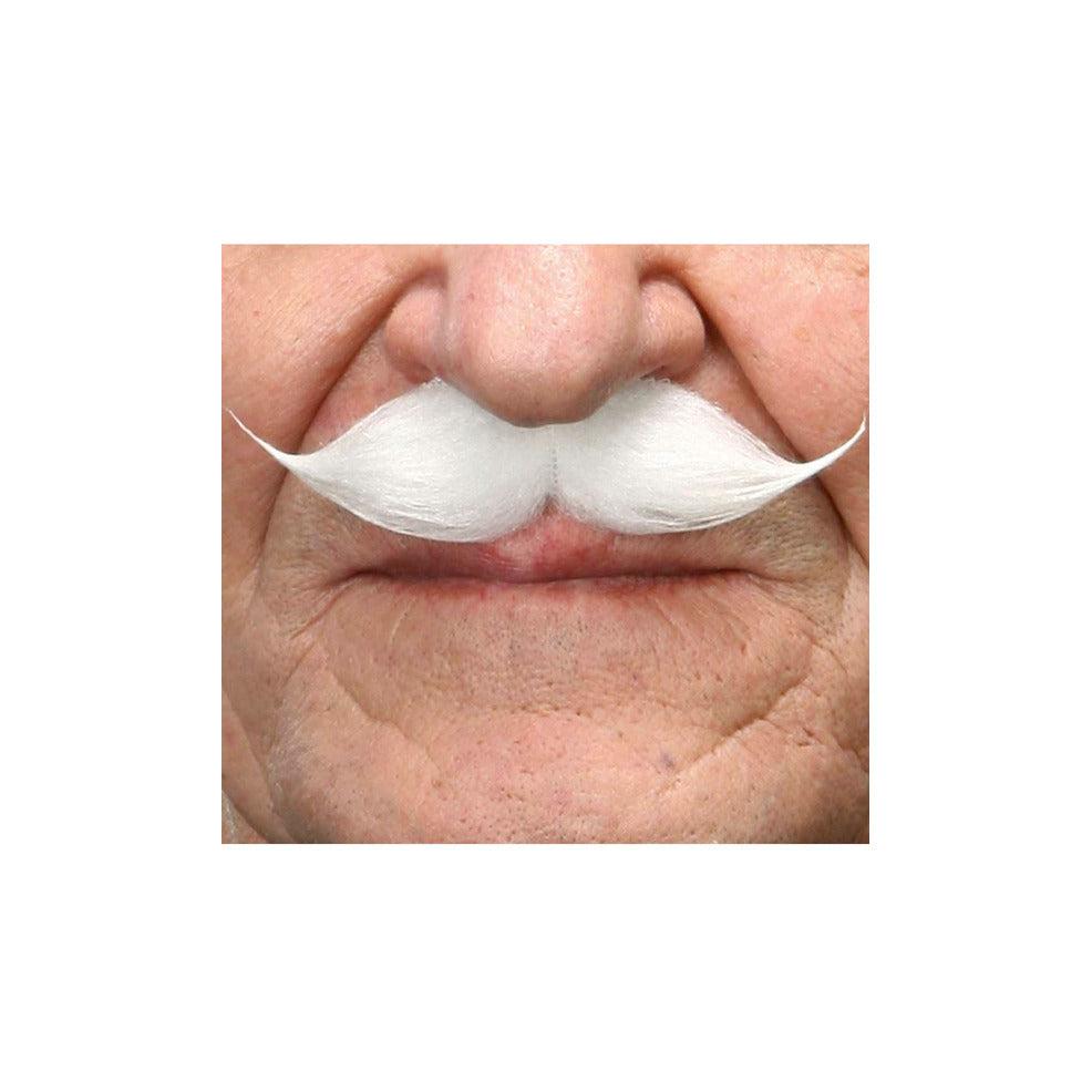 Bigote Blanco Profesional 003-MD | Don Disfraz
