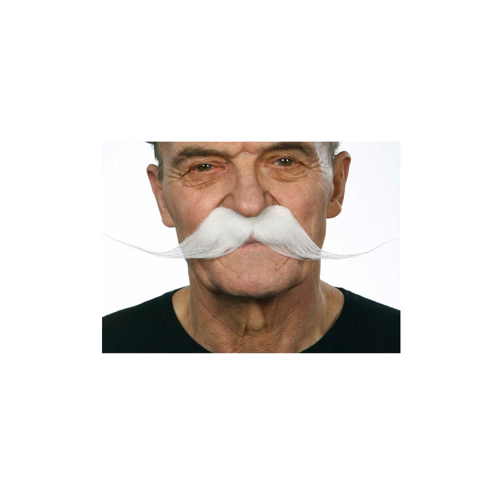 Bigote Blanco Profesional 012-LG | Don Disfraz