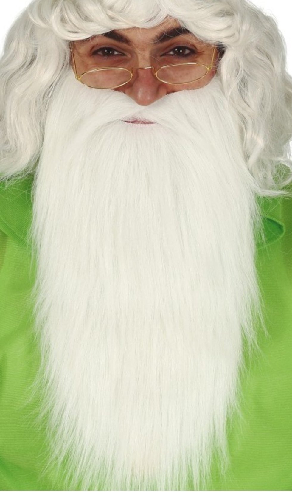 Schnurrbart und Bart weiß