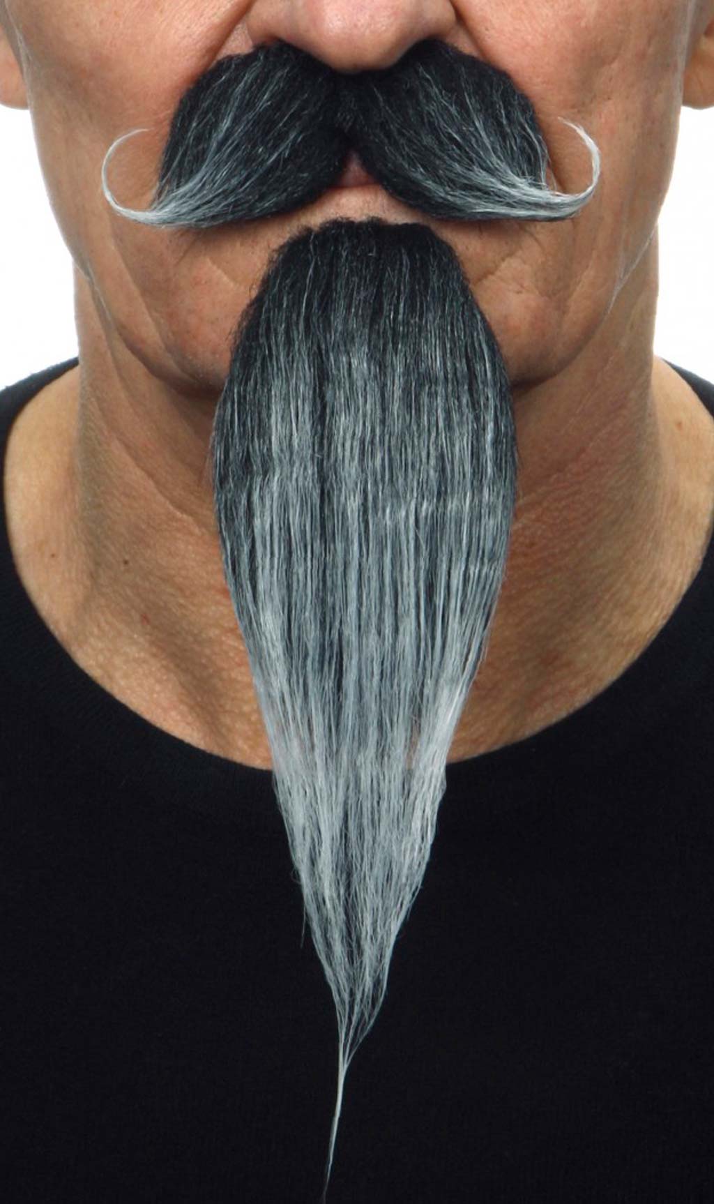 Schnurrbart und Spitzbart grau Professional 026-LF