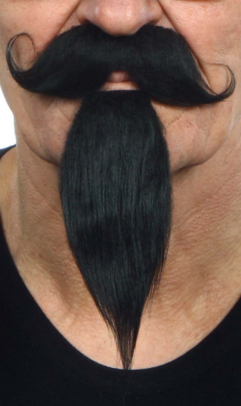 Schnurrbart und Spitzbart schwarz Professional 026-MF