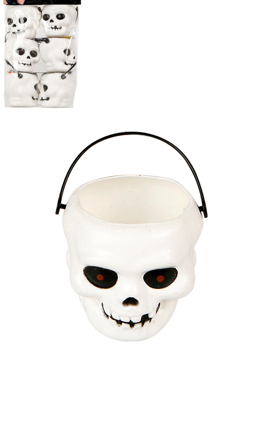 Beutel mit 6 Totenkopf Eimer