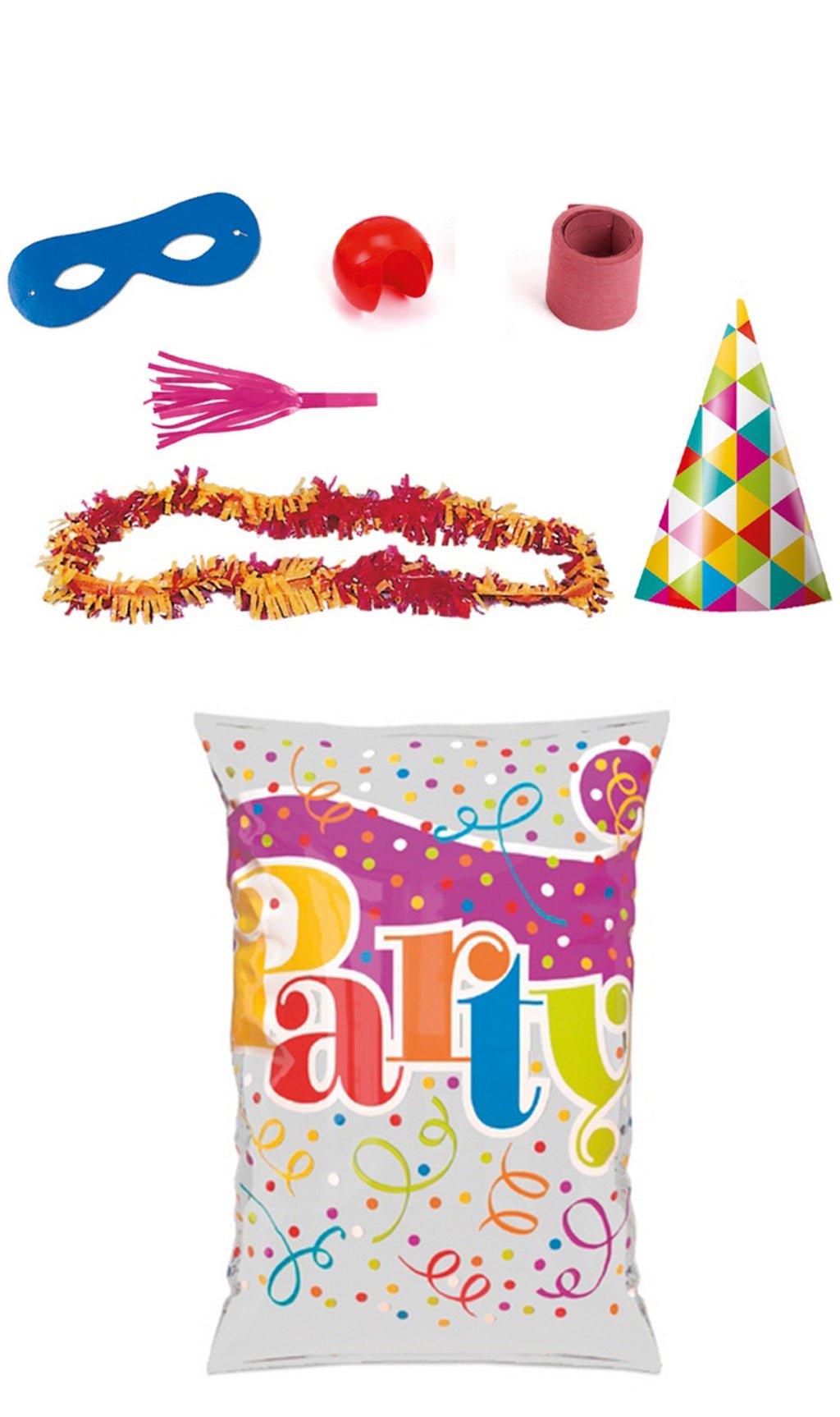Tüte mit Partyartikeln