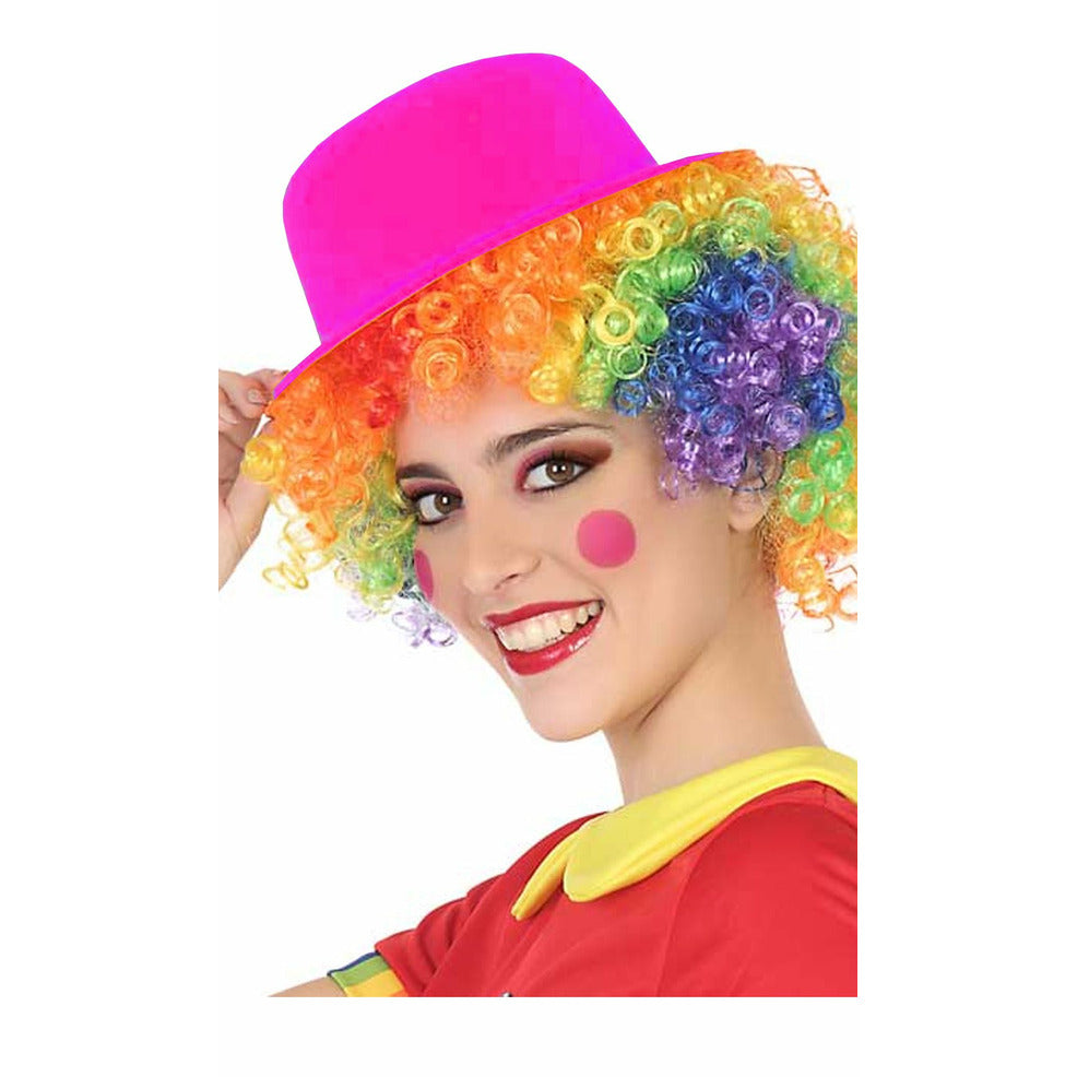 Bombín de Payaso Fucsia Flocado | Don Disfraz