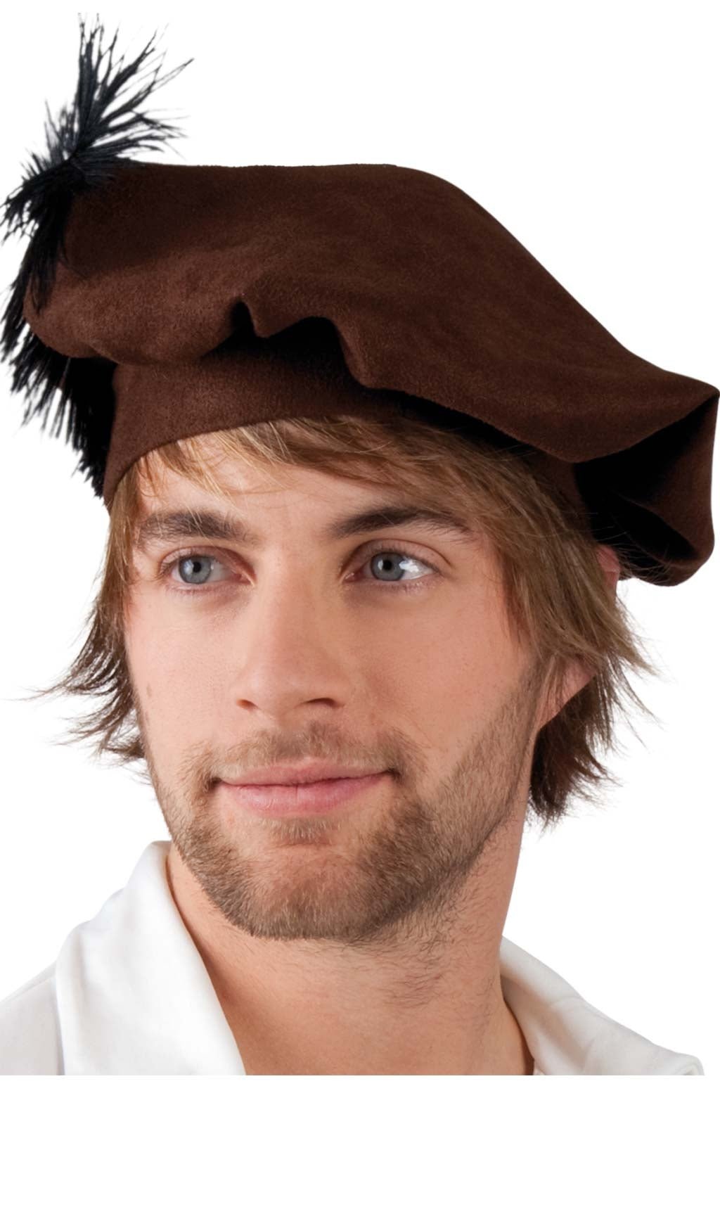 Mittelalterliches Barett mit Federschmuck