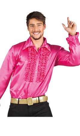 Camisa Disco Fucsia Adulto | Don Disfraz