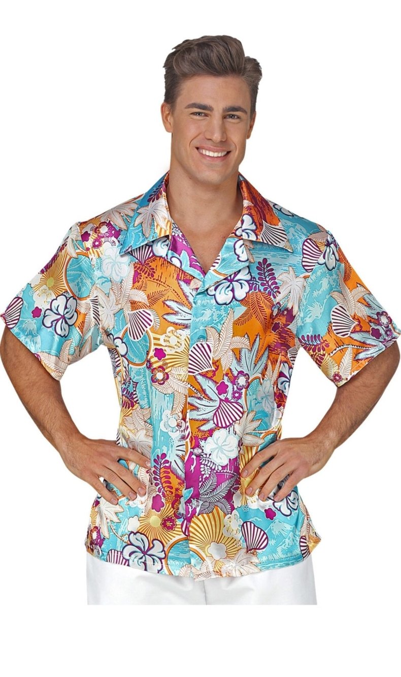 Hemd XL Hawaii Blumen