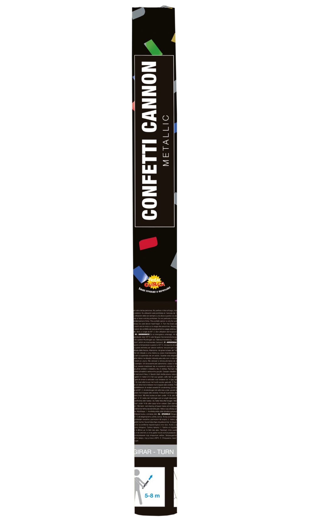 Konfettikanone Bunt-Metallic