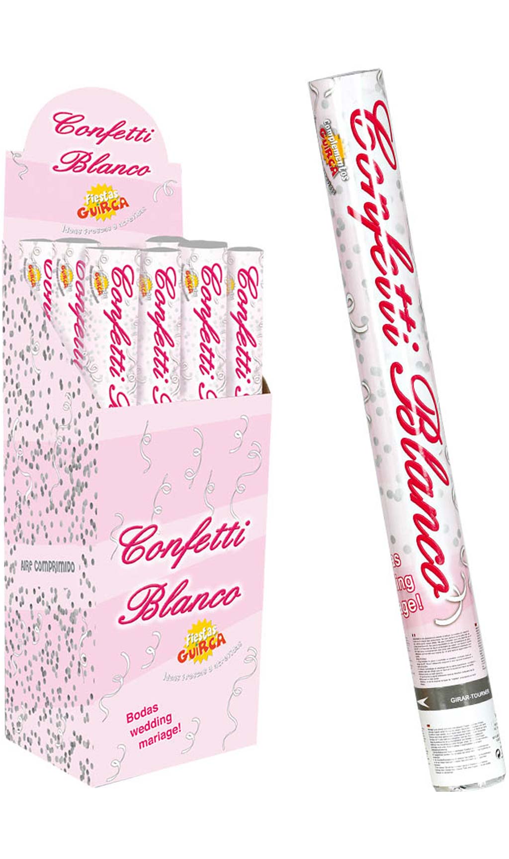 Silberne Konfetti-Kanone