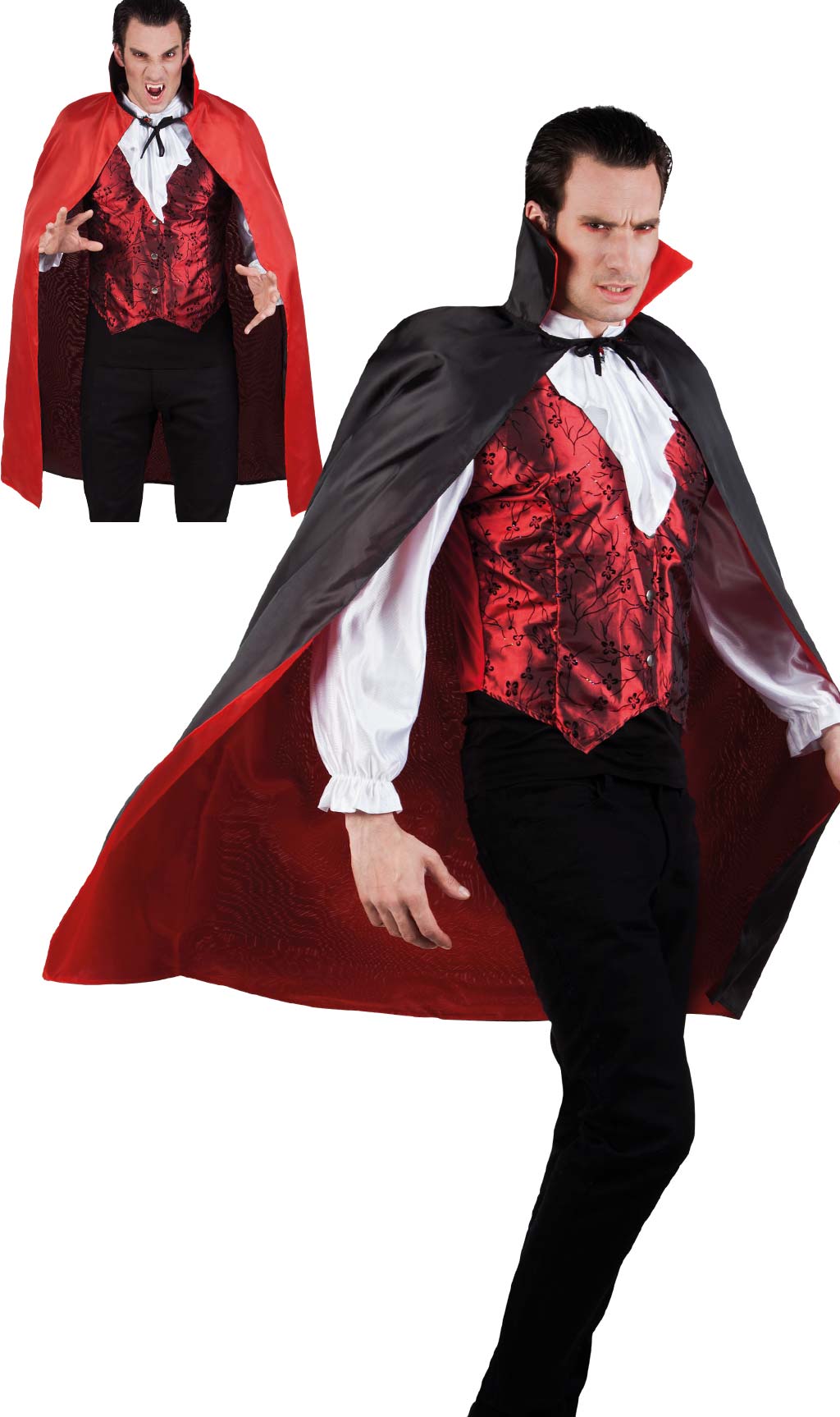 Cape schwarz rot Reversible