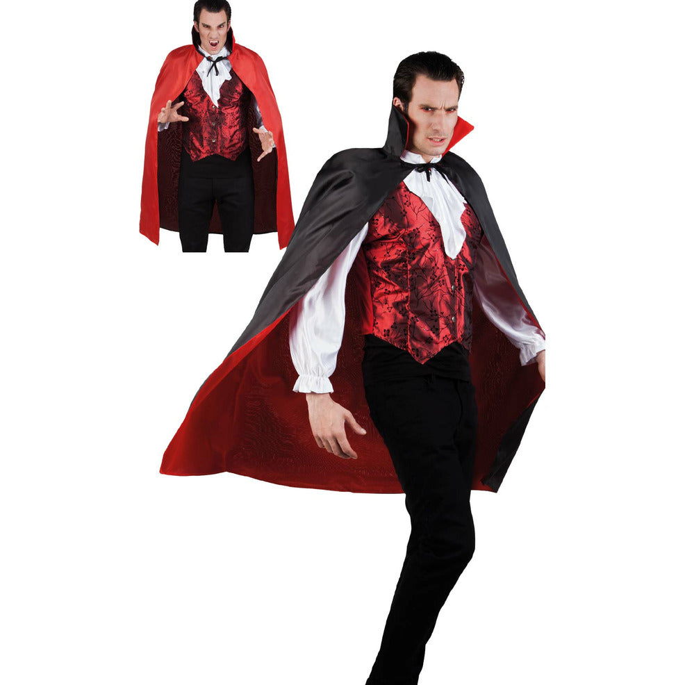 Capa Negra Roja Reversible | Don Disfraz