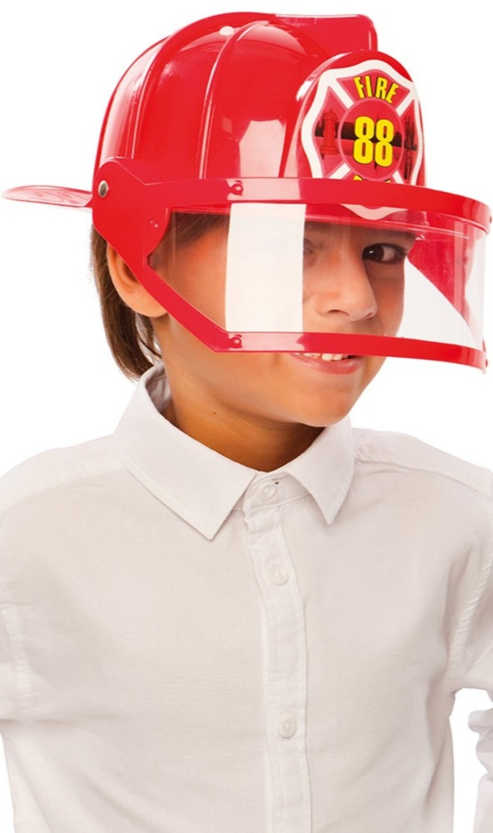 Feuerwehrhelm mit Visier für Kinder