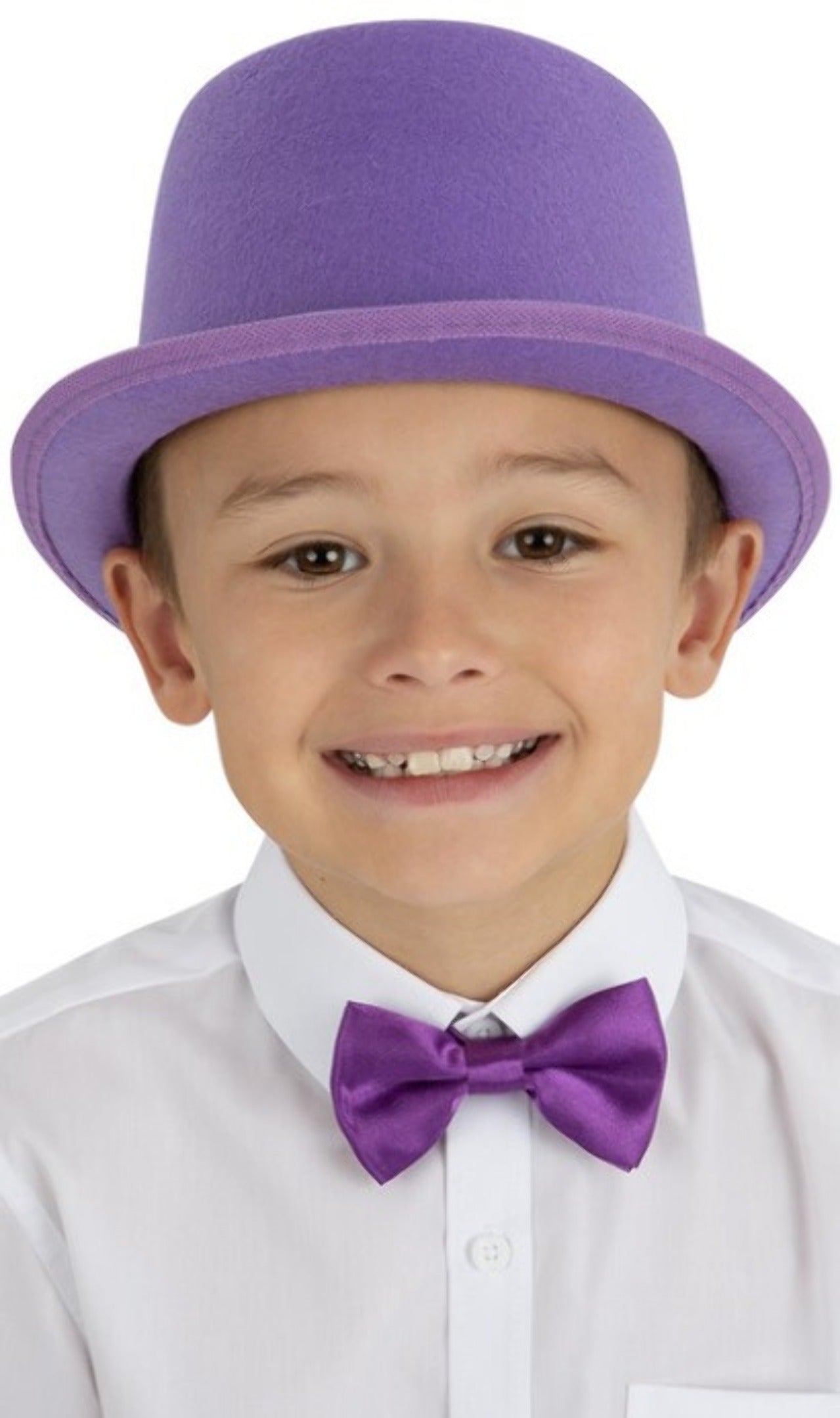 Hut Zylinder Deluxe lila für Kinder