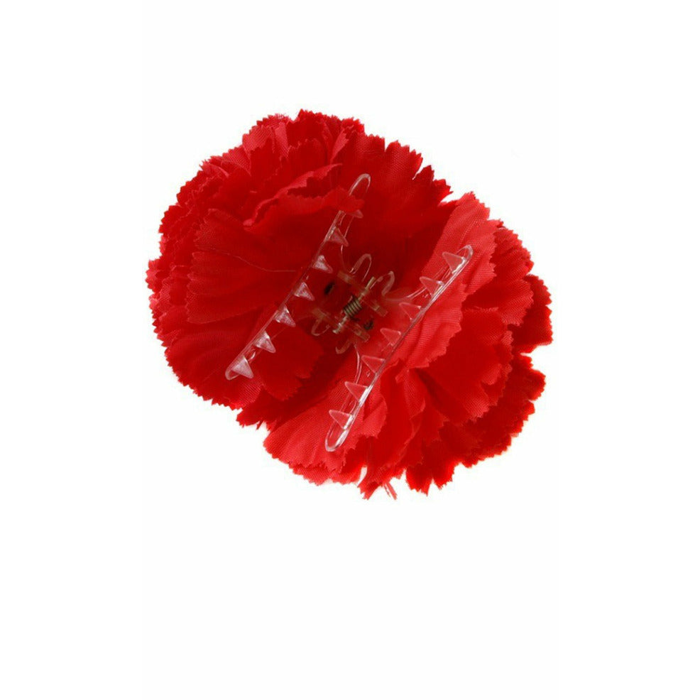 Clavel Rojo con Pinza de Pelo | Don Disfraz