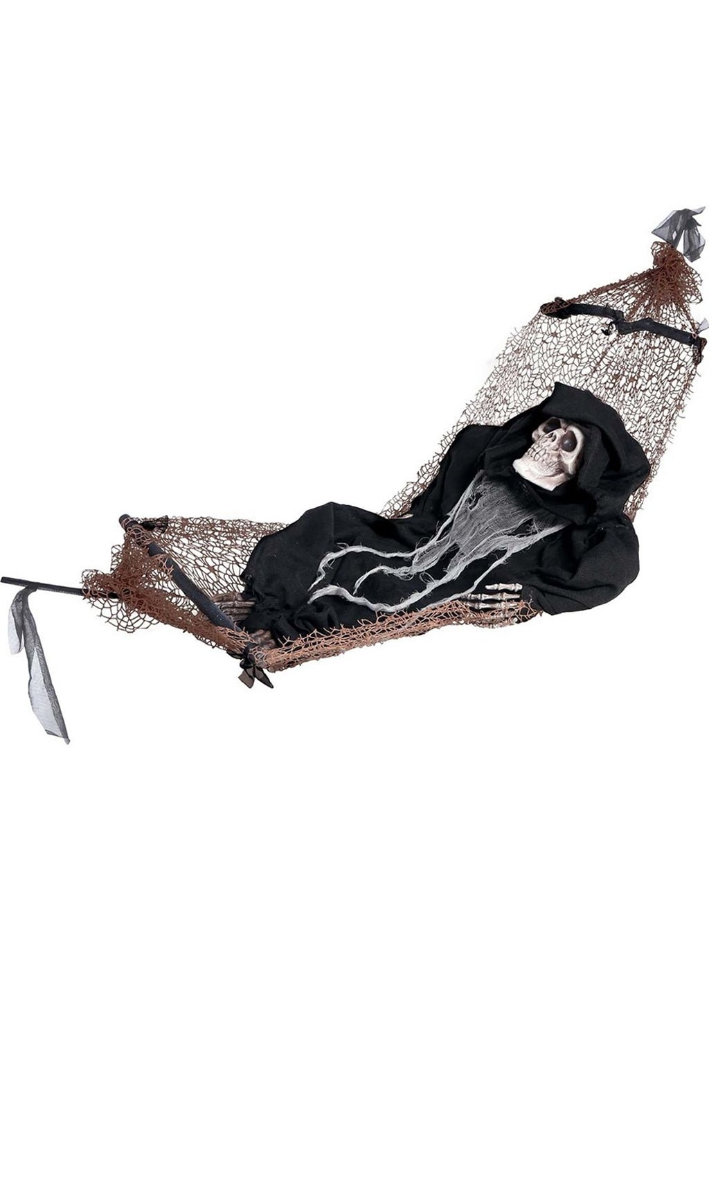 skelett in hängematte Skelett auf Hängematte Hängedeko für Halloween
