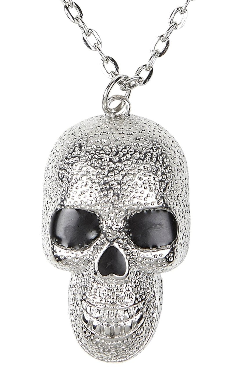 Silberne Totenkopf-Halskette