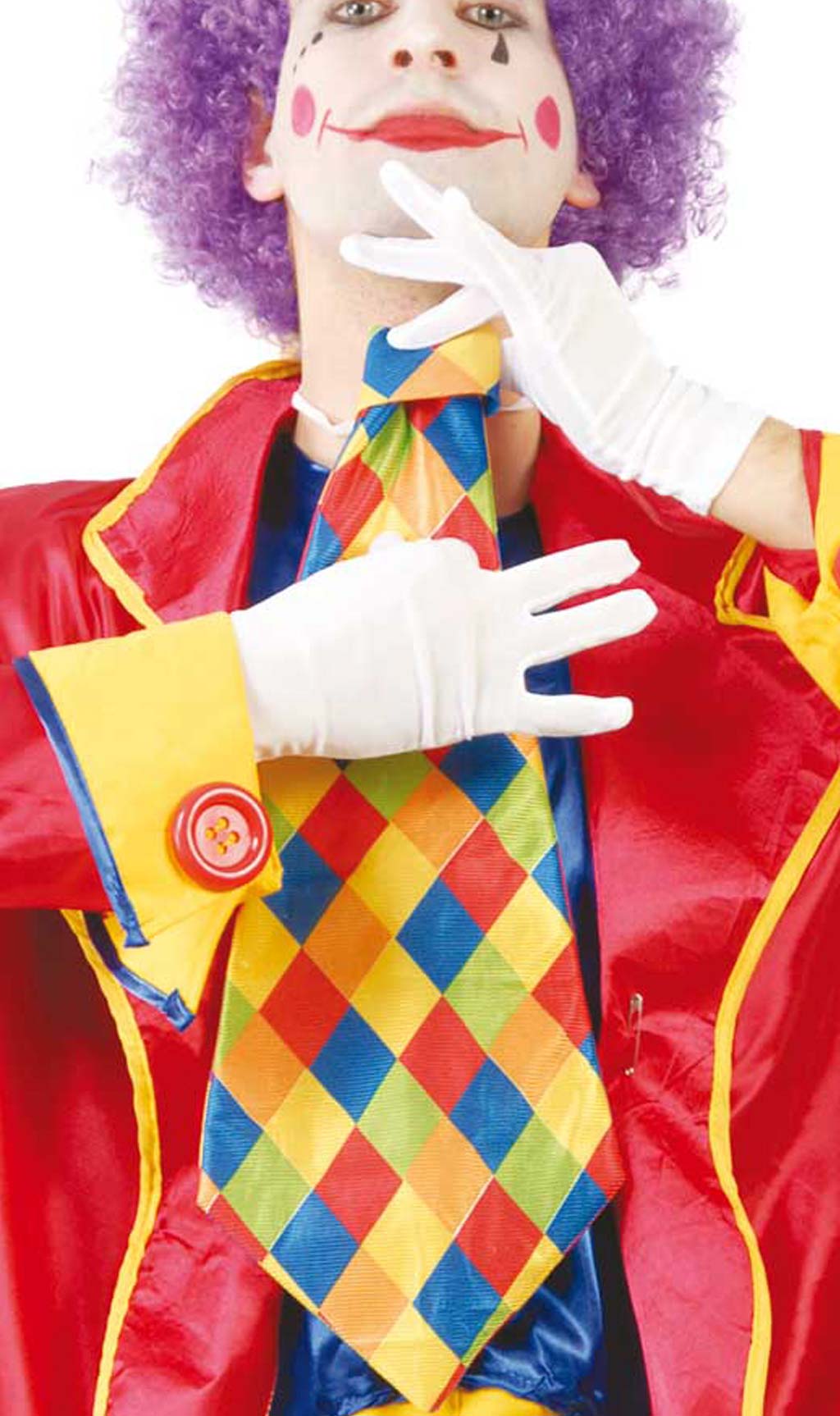 Clowns-Krawatte mit Rauten