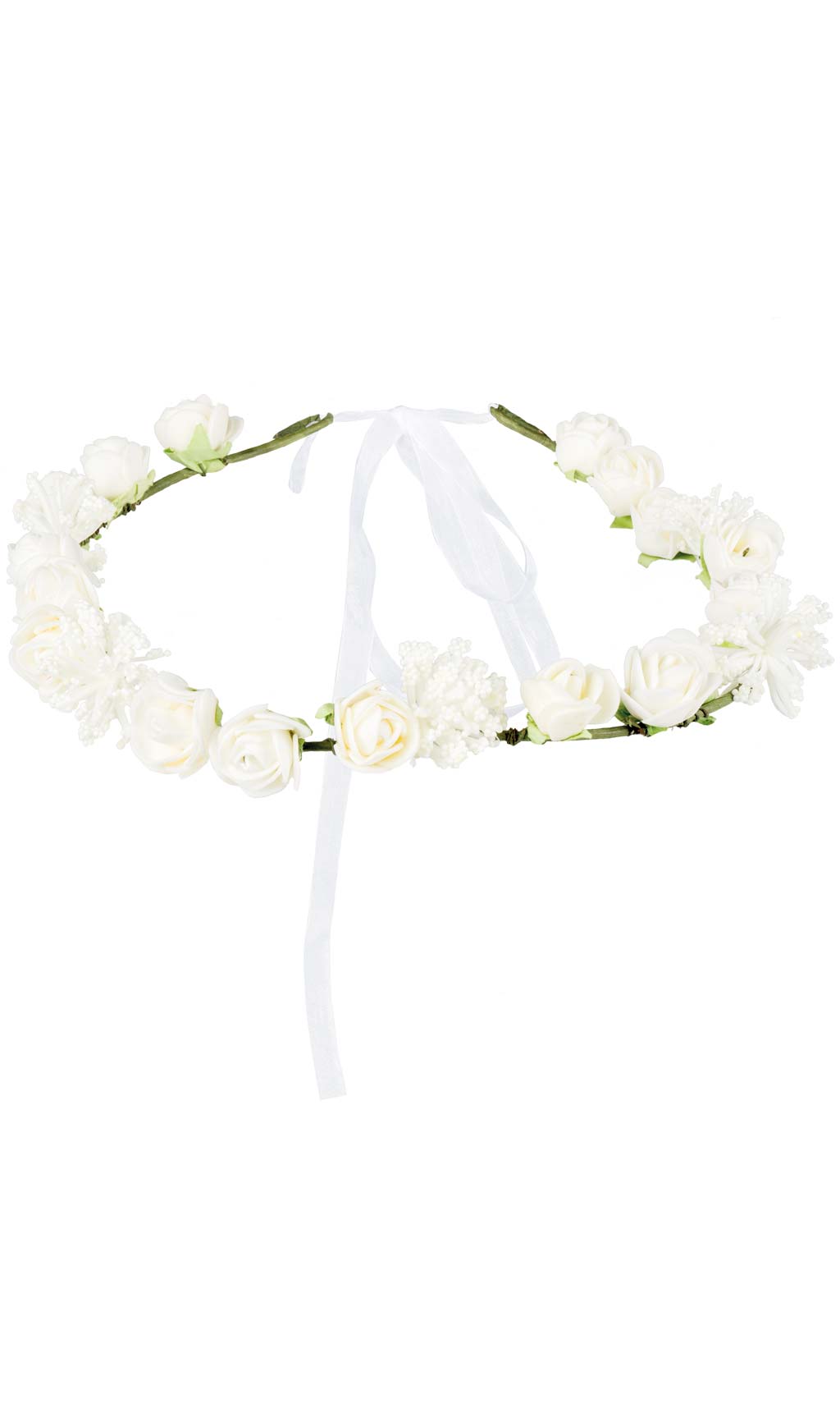 Haarkranz Blumen Weiße Rose