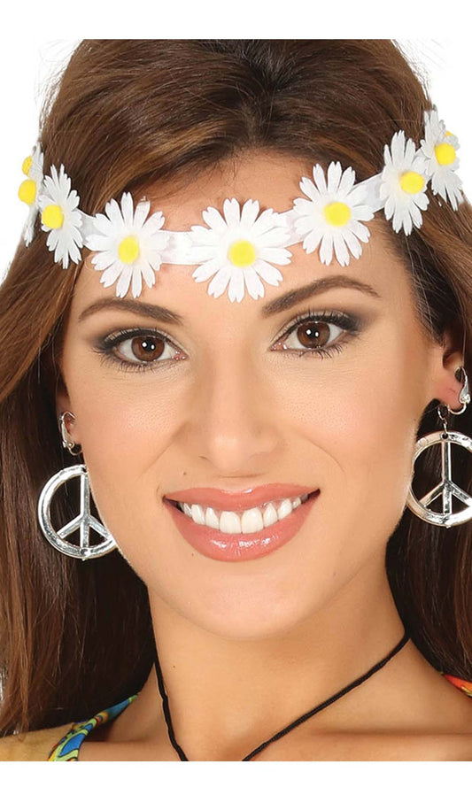 Haarband Weiße Gänseblümchen