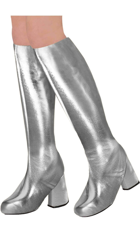 Glanz Silber Stiefelüberzieher