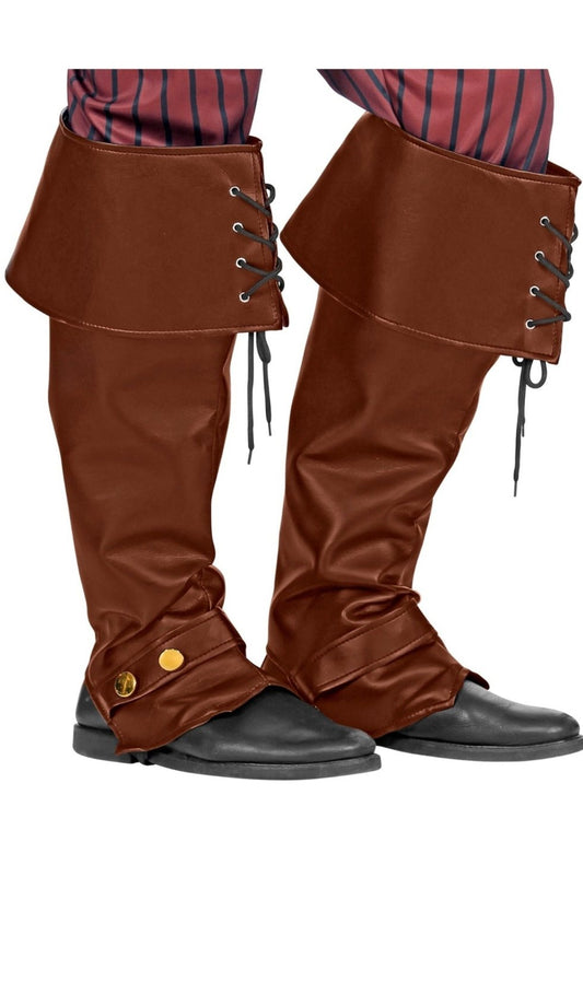 Stiefelüberzieher braun aus Kunstleder