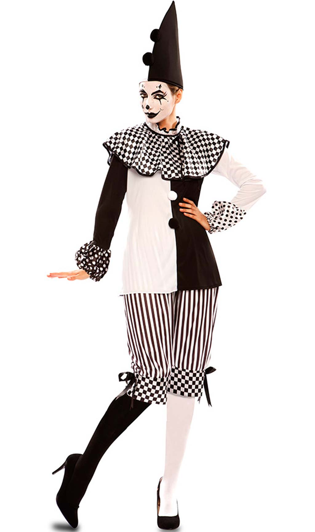 Disfraz de Arlequín Bicolor para mujer I Don Disfraz