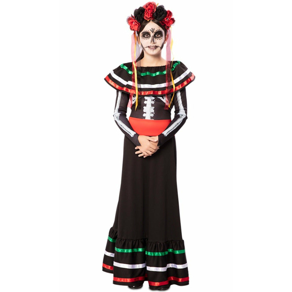 Disfraz de Catrina Frida para niña | Don Disfraz