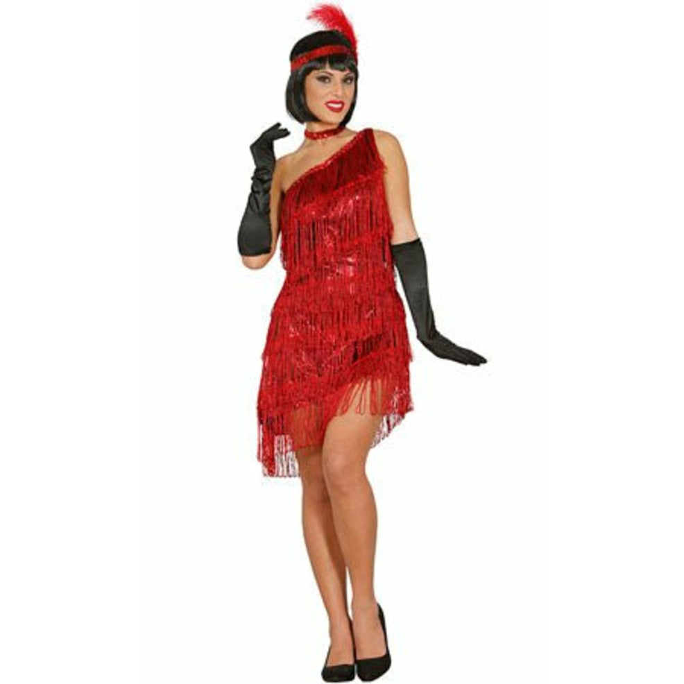 Disfraz de Charleston Deluxe Rojo para mujer | Don Disfraz