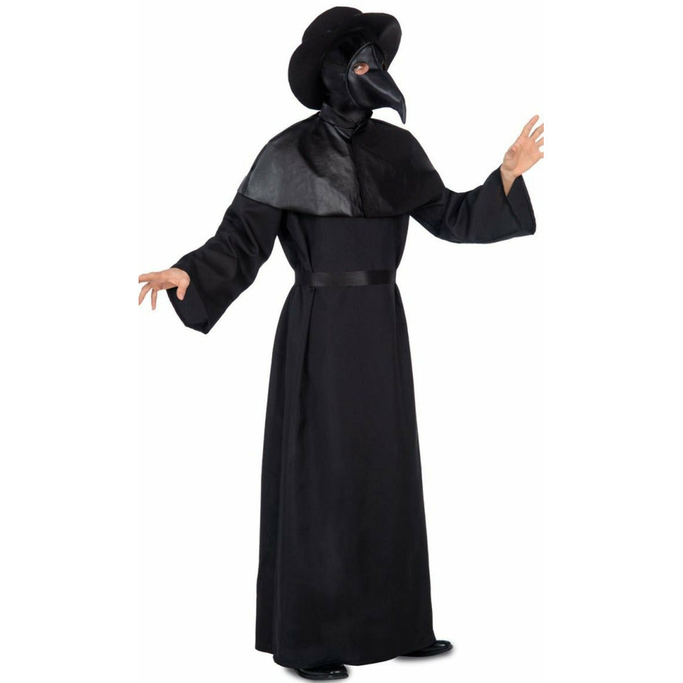 Traje Adulto Halloween Negro Disfraz Adulto De Médico De La Peste Negra - Incluye Túnica, Capucha, Máscara Y Guantes Disfraz Histórico Siniestro Traje Adulto Halloween Negro Disfraz Adulto De Médico De La Peste Negra - Incluye Túnica, Capucha, Máscara Y Guantes Disfraz Histórico Siniestro