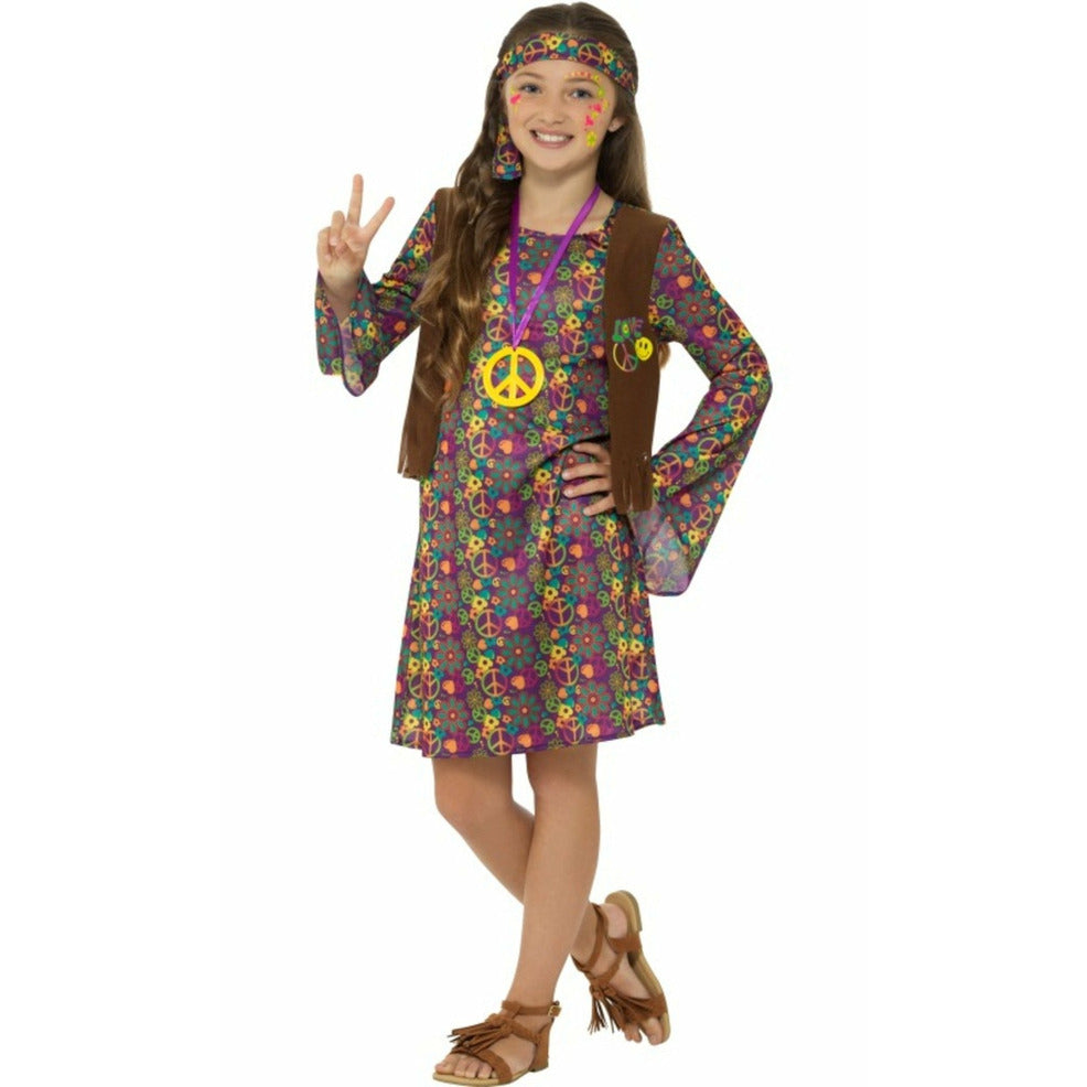 Disfraz de Hippie Love para niña | Don Disfraz