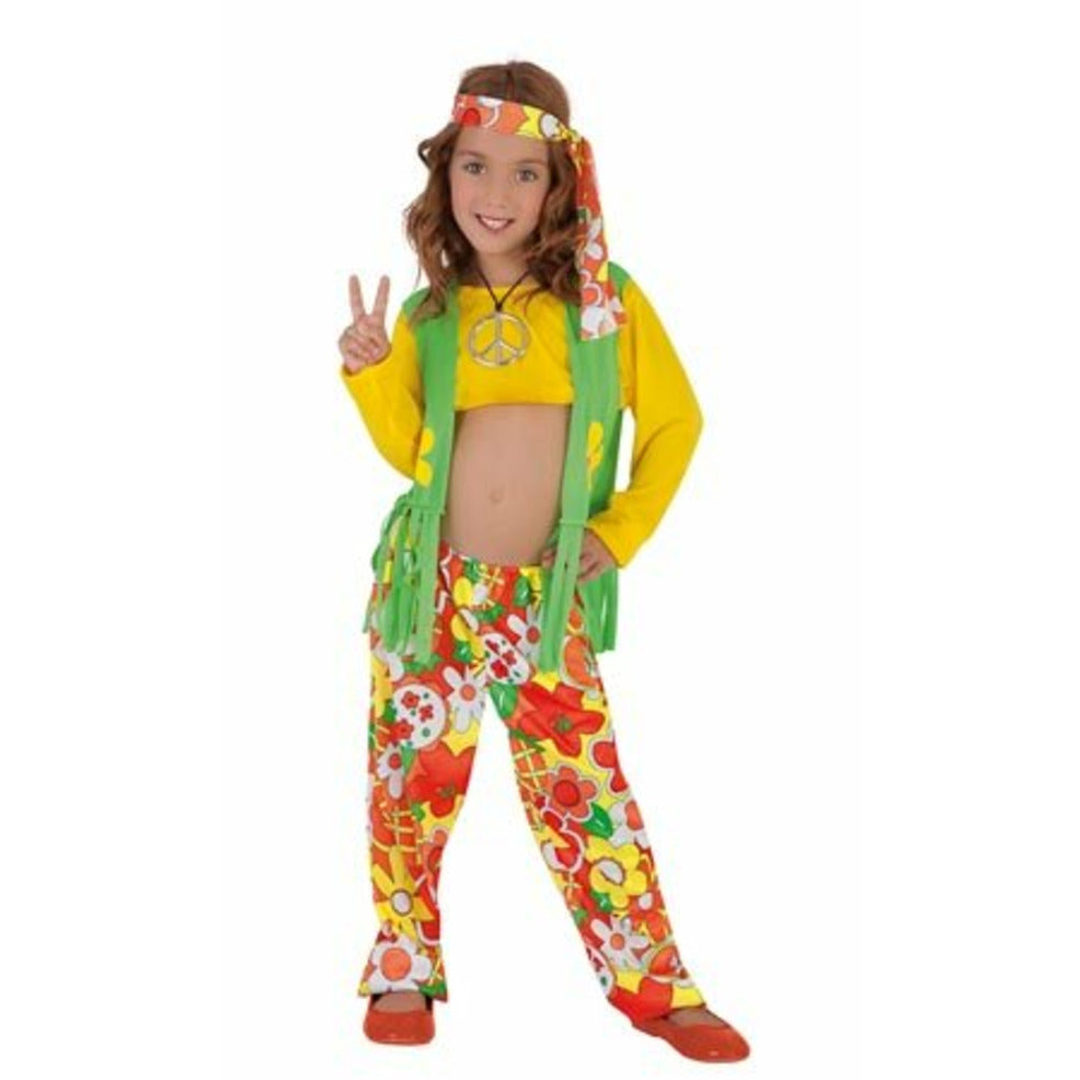 Disfraz de Hippie Yoko niña | Don Disfraz