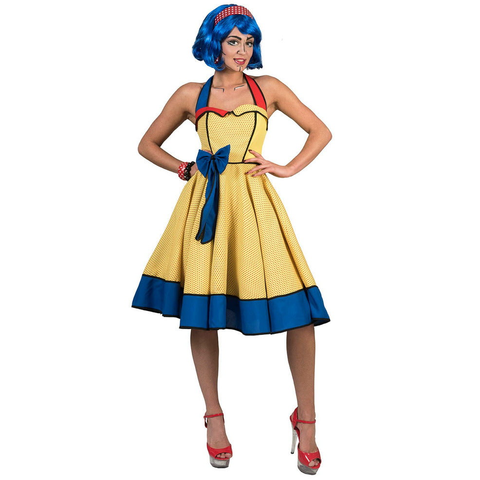 Disfraz de Pop Art Amarillo para mujer | Don Disfraz