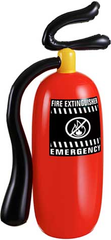 Aufblasbarer Feuerlöscher