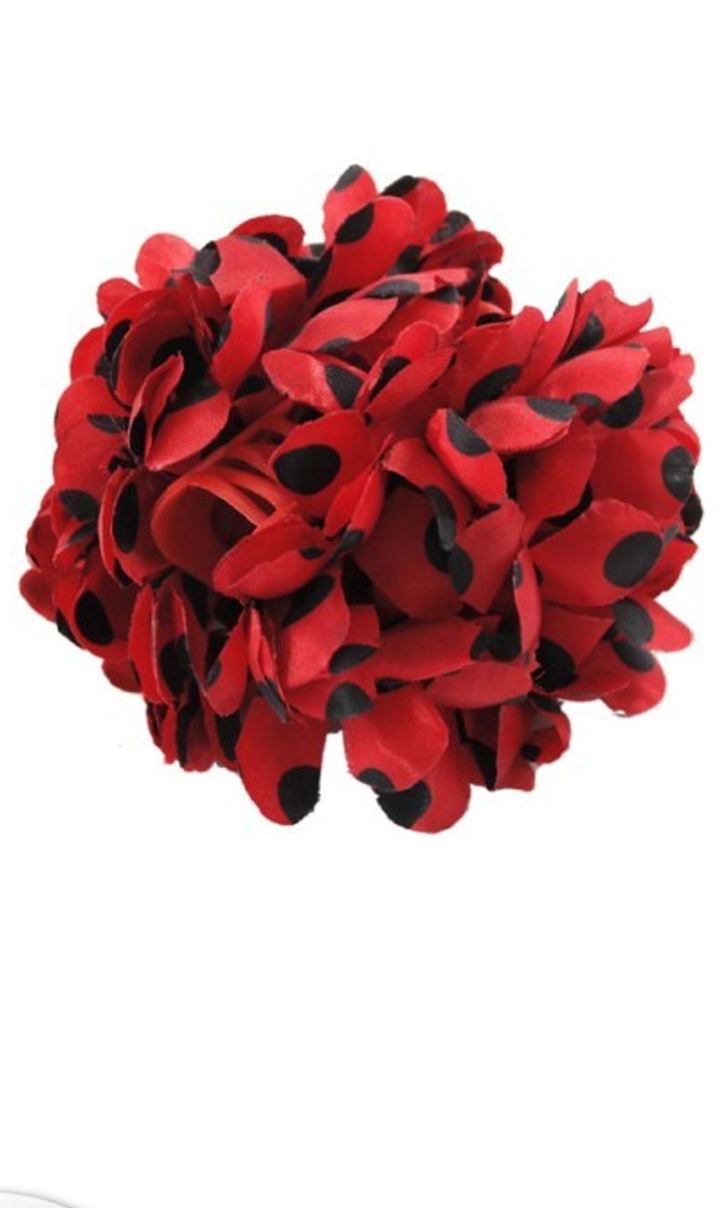 Flamenco Haarblume in Rot mit schwarzen Punkten