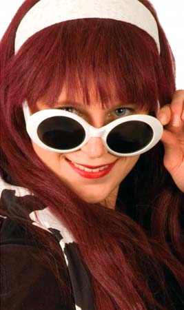 Weiße Jackie-Brille