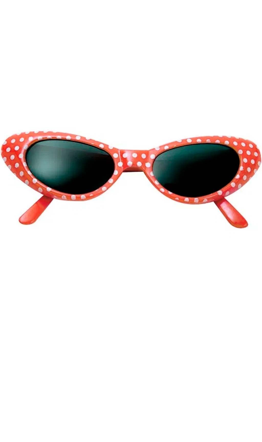 Rote 50er-Jahre-Brille aus Kunststoff