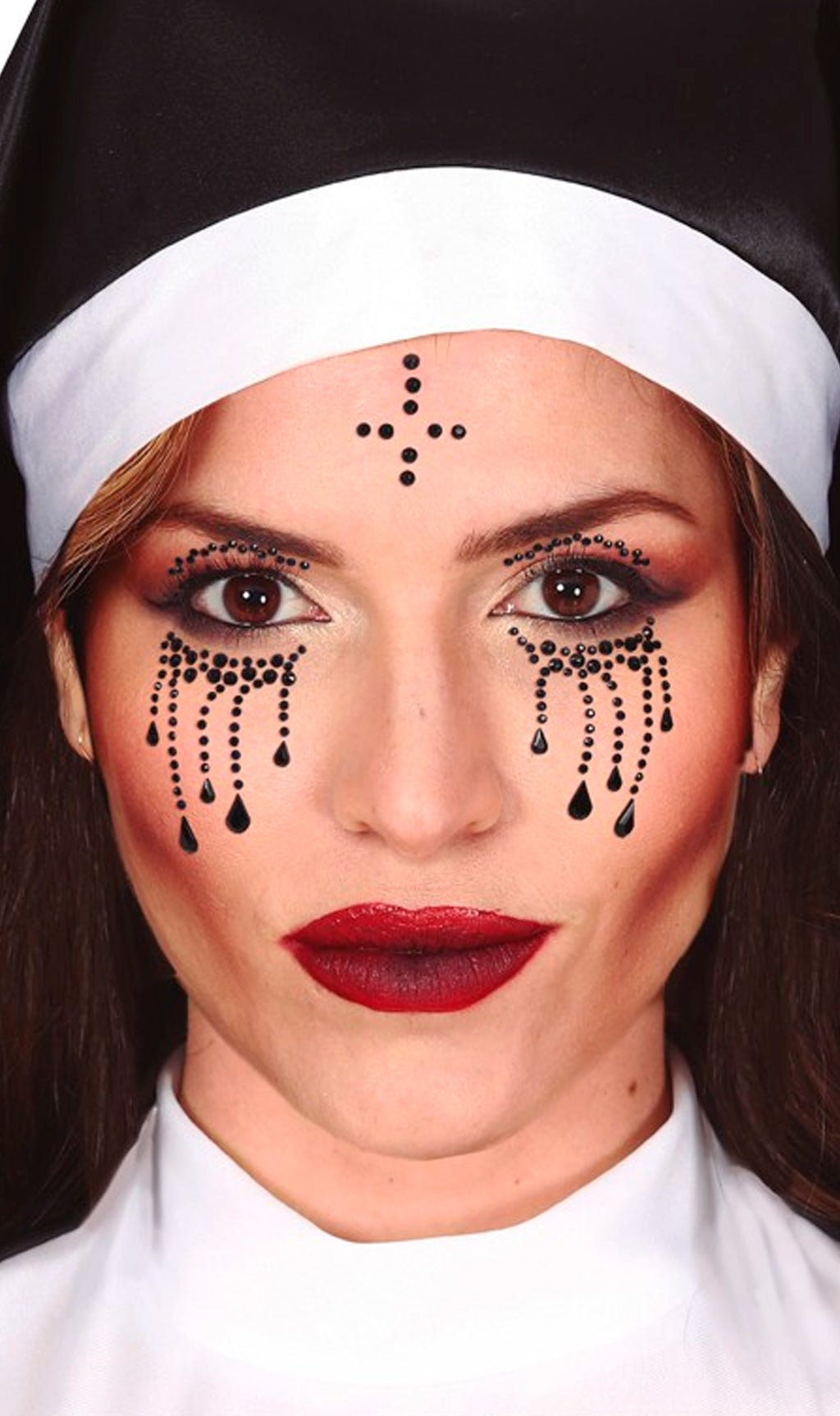 Nonnen Glitzersteine Aufkleber