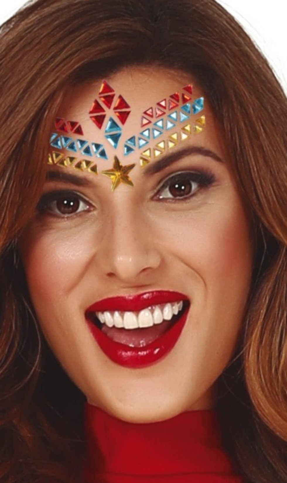 Superheldin Glitzersteine Aufkleber