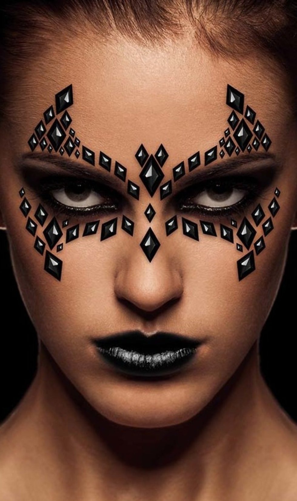 Glitzersteine Batman-Gesicht