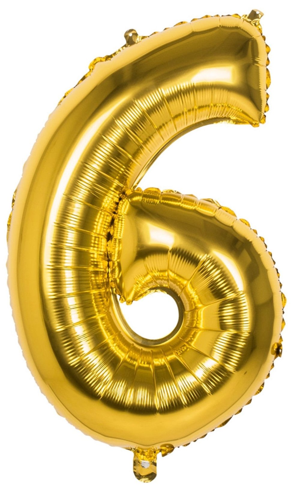 Luftballon Gold Zahl 6, 86 cm