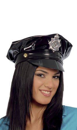 Polizeikappe aus Vinyl