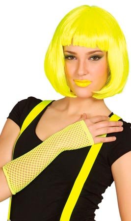 Handschuhe aus Gitterstoff in Neonfarben