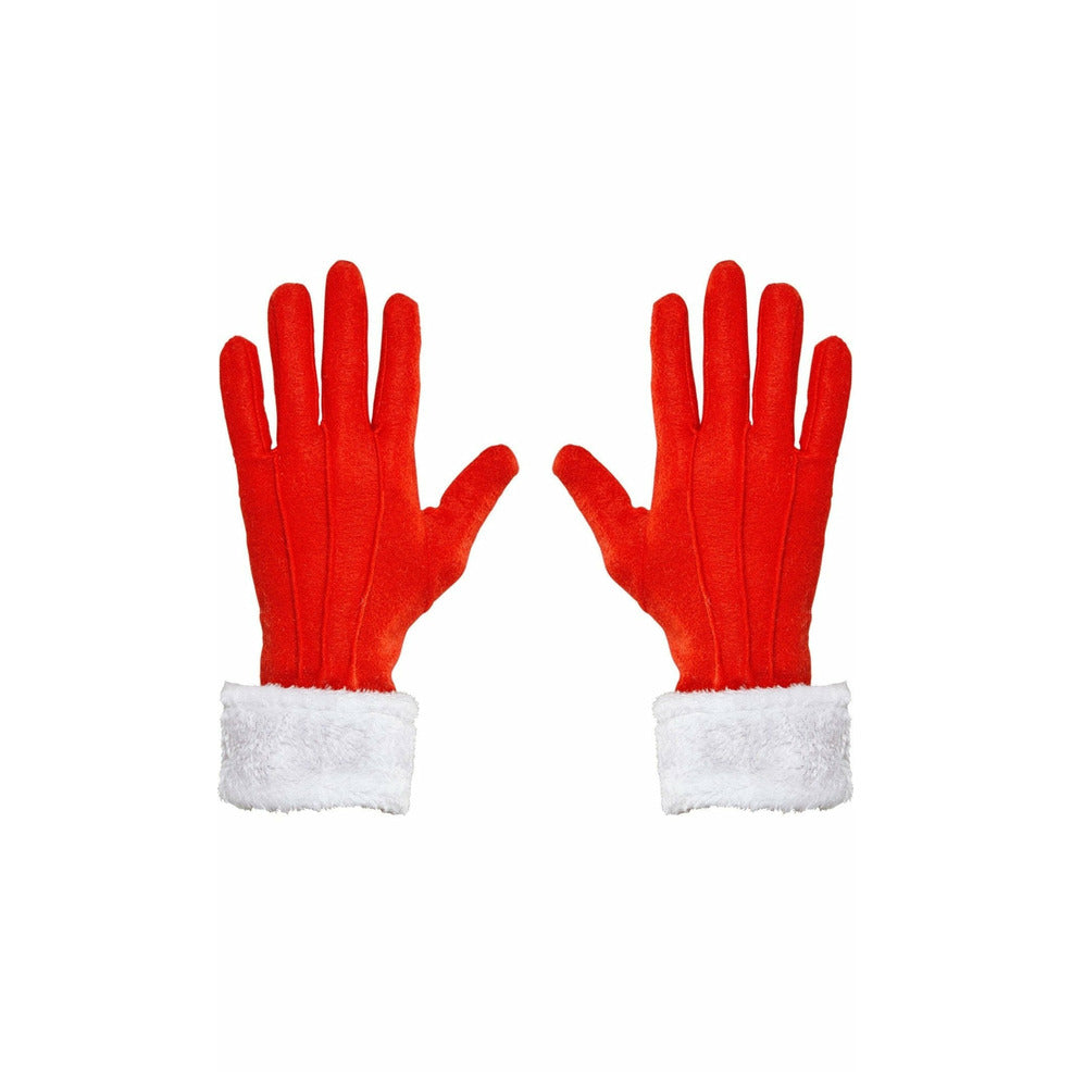 Plüsch Handschuhe Weihnachtsmann | Costumalia