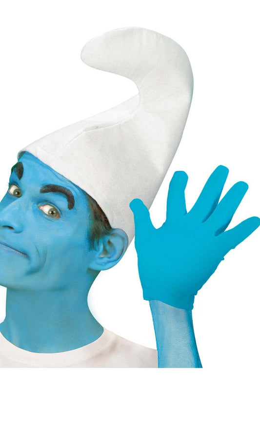 Kurze Handschuhe Blau