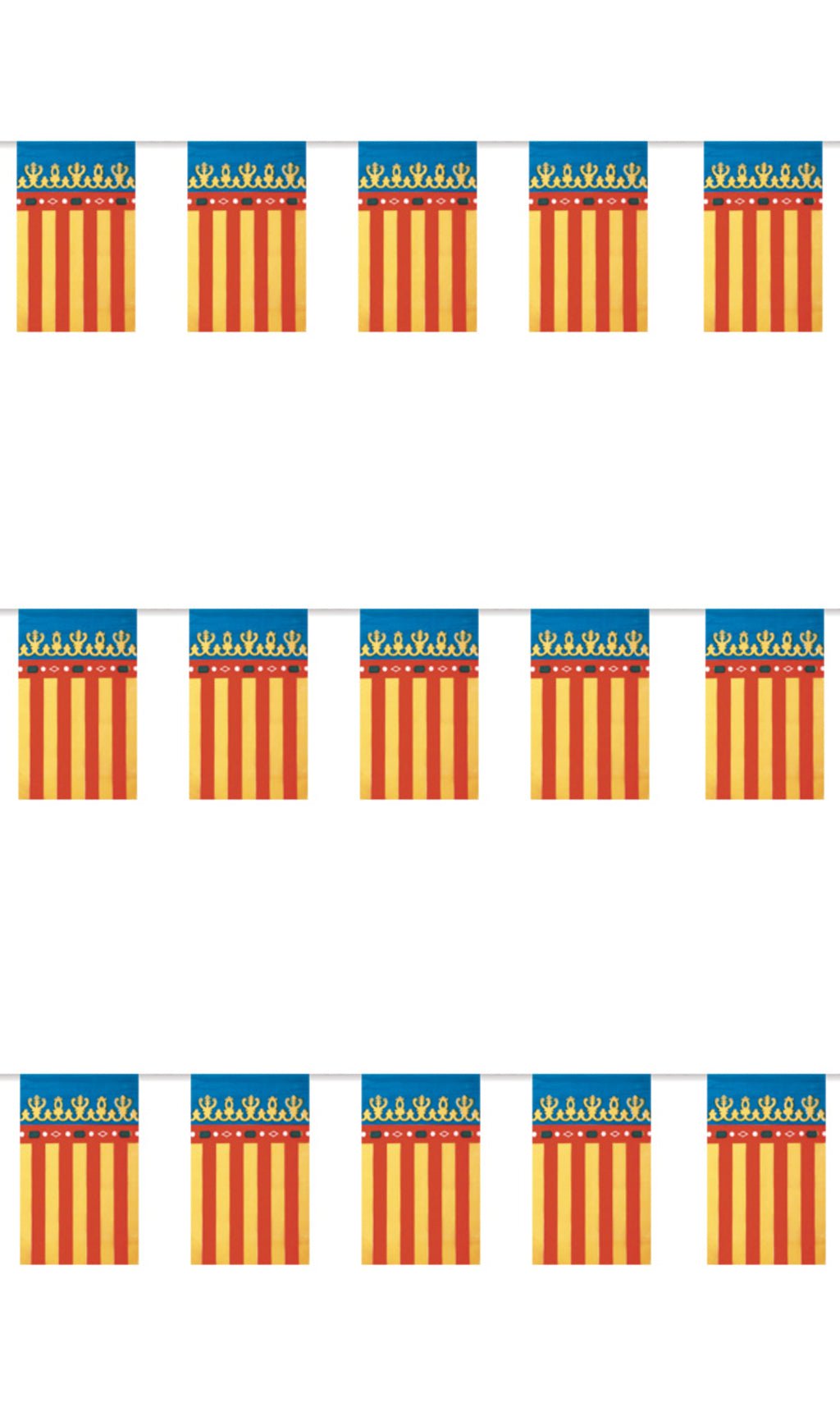 Flaggen Girlande Valencianischen Gemeinschaft