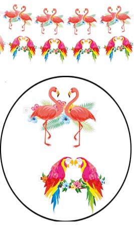 Girlande mit Hawaii-Vögeln