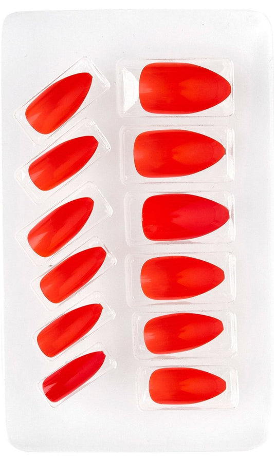 Kit 12-teilig Fingernägel rot